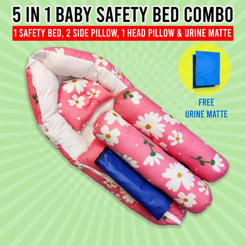 5 In 1 baby safety bed hot pink p4 Colour